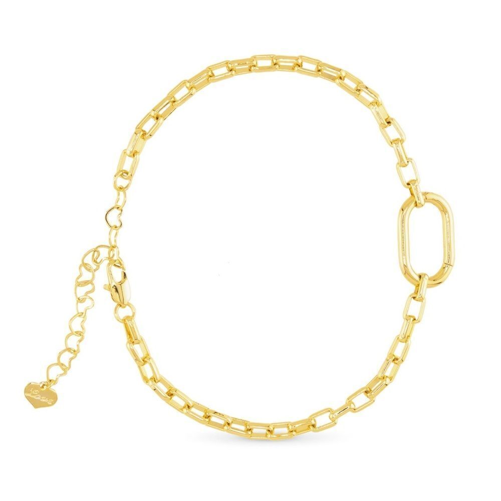 NEW! Amanda Blu Gold 7” Pippa Charm Bracelet with Extension 18K Gold Dipped NWT